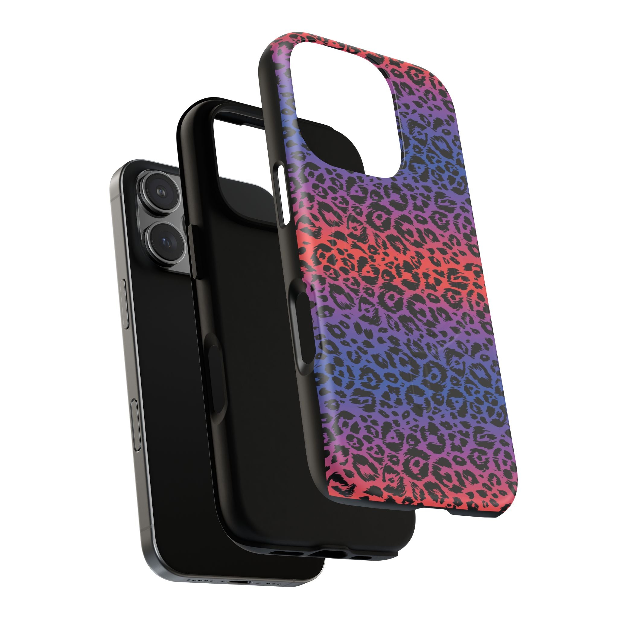 Rainbow Leopard Print Phone Case | Magnetic Tough Case