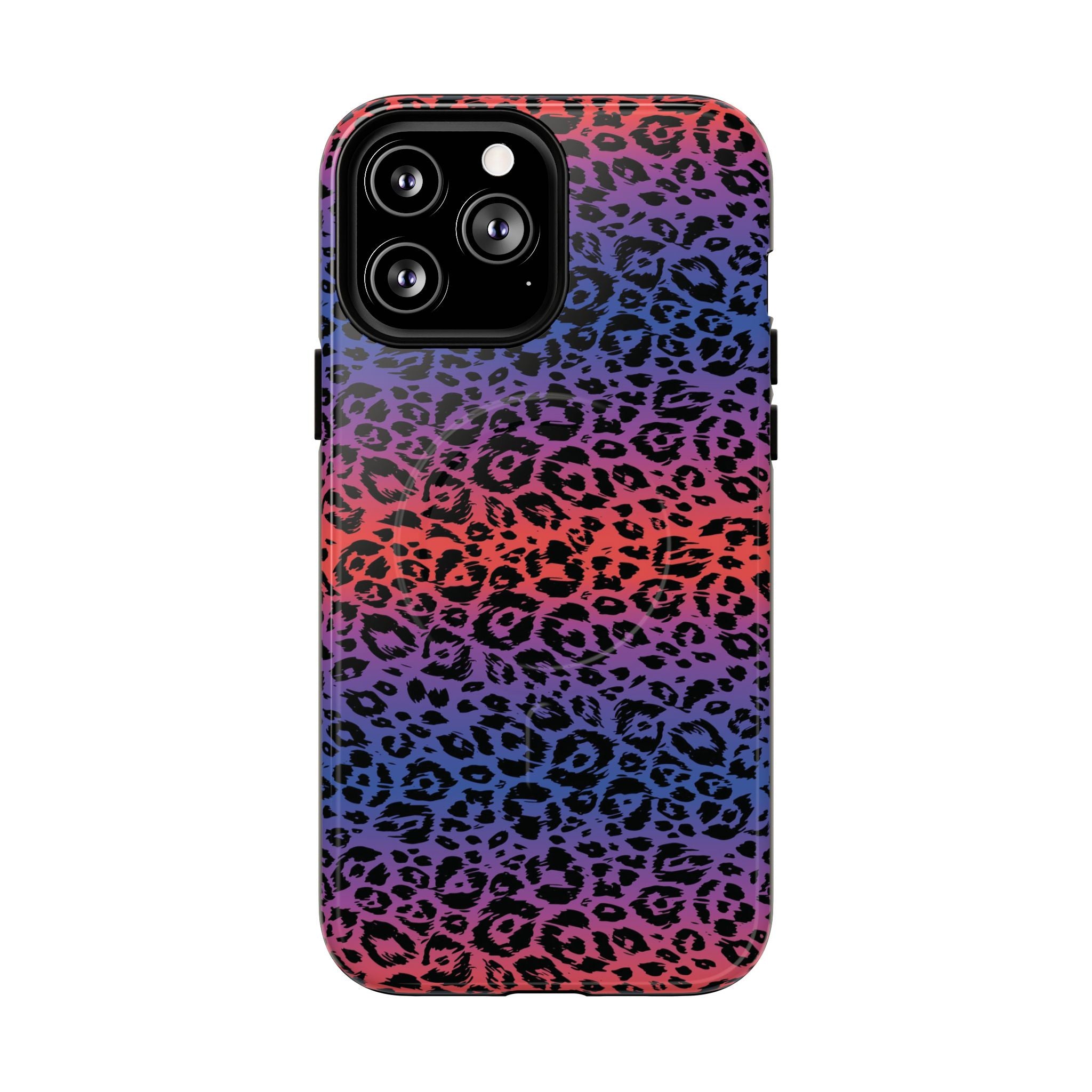 Rainbow Leopard Print Phone Case | Magnetic Tough Case