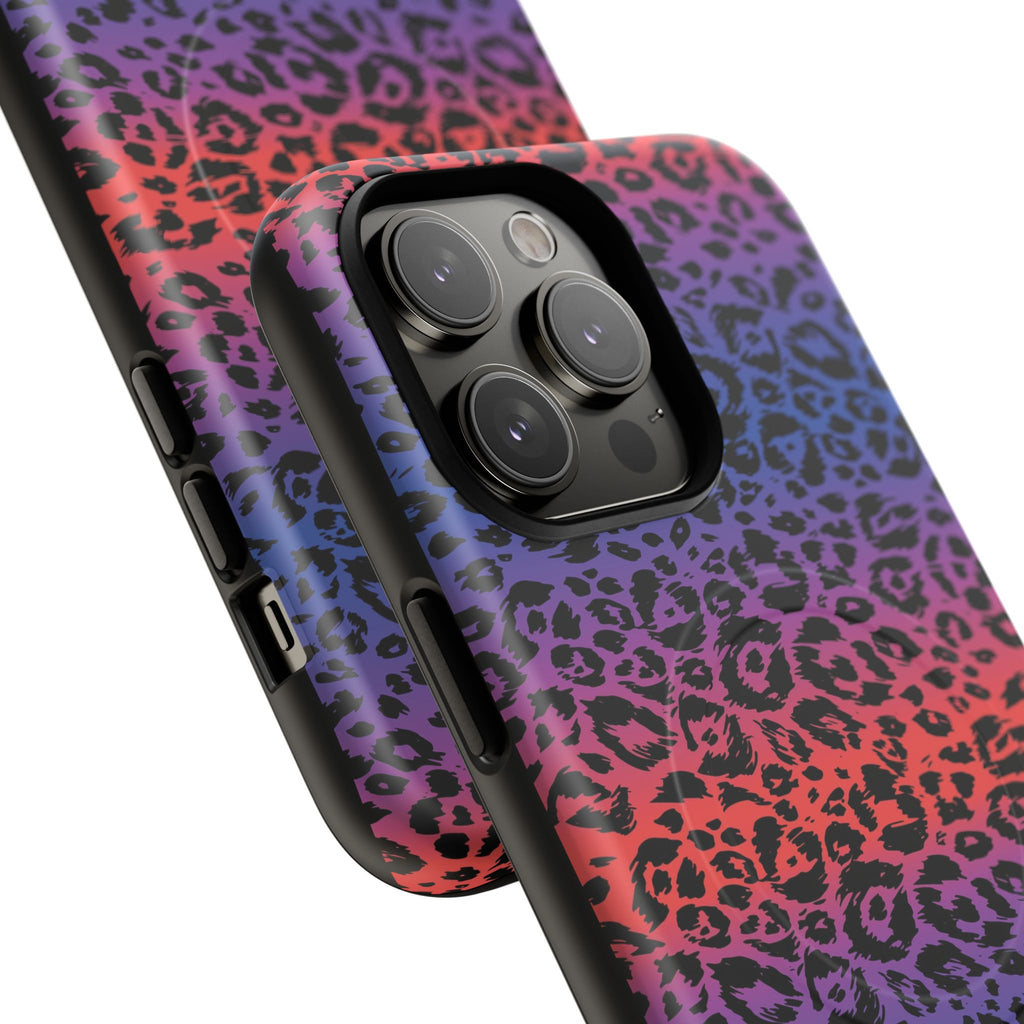 Rainbow Leopard Print Phone Case | Magnetic Tough Case
