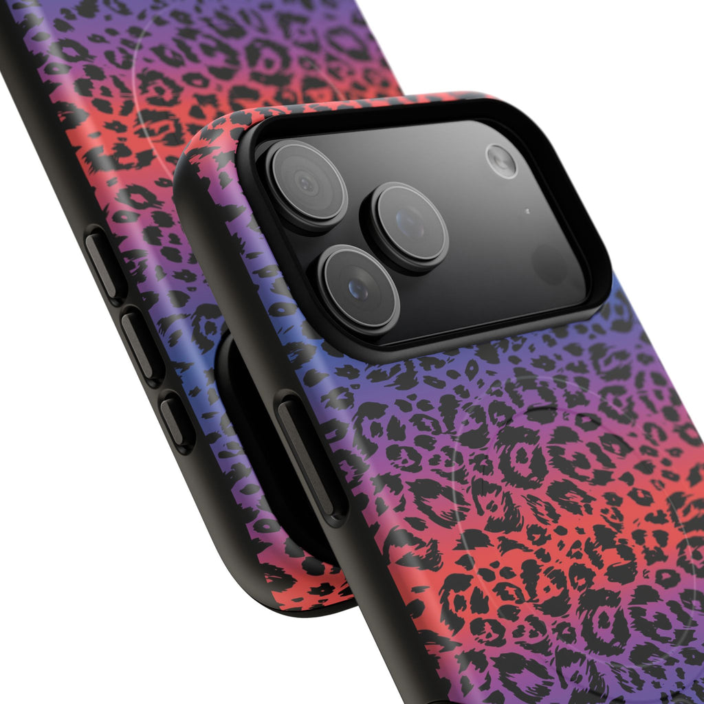 Rainbow Leopard Print Phone Case | Magnetic Tough Case
