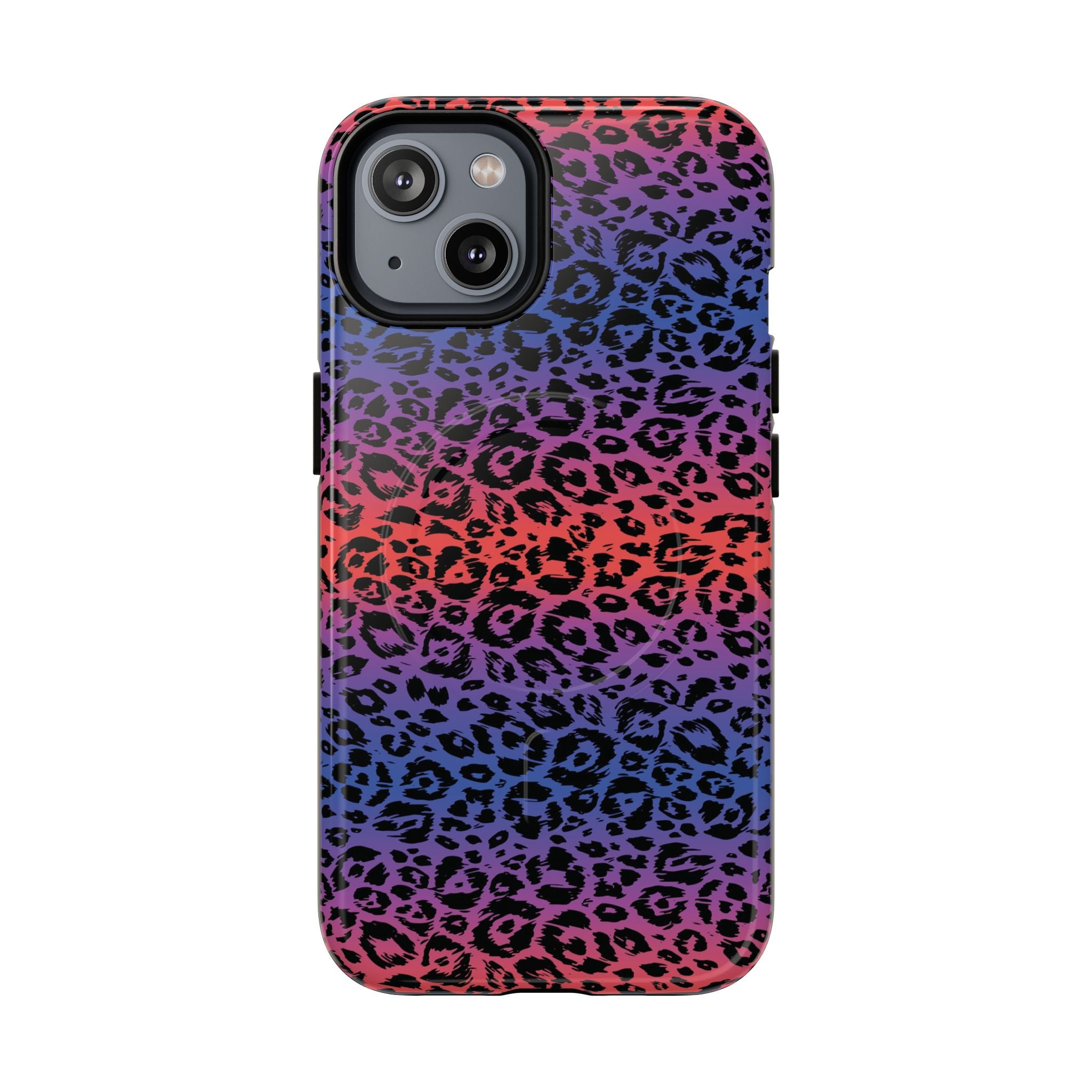 Rainbow Leopard Print Phone Case | Magnetic Tough Case