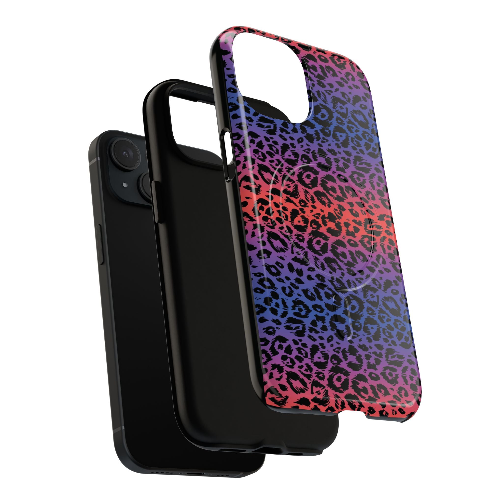 Rainbow Leopard Print Phone Case | Magnetic Tough Case