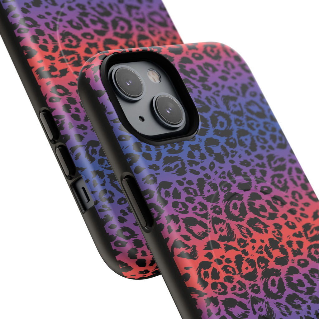 Rainbow Leopard Print Phone Case | Magnetic Tough Case