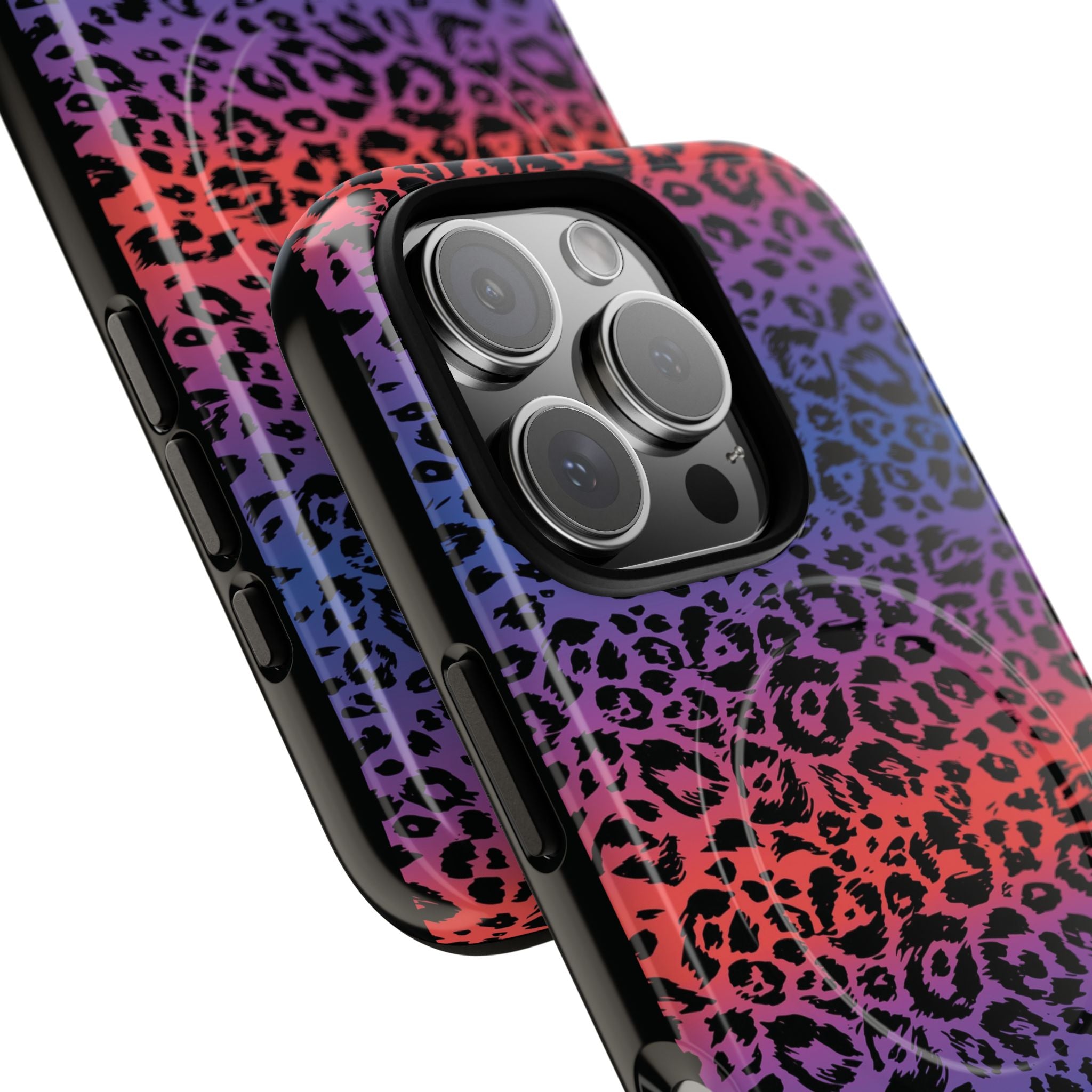Rainbow Leopard Print Phone Case | Magnetic Tough Case
