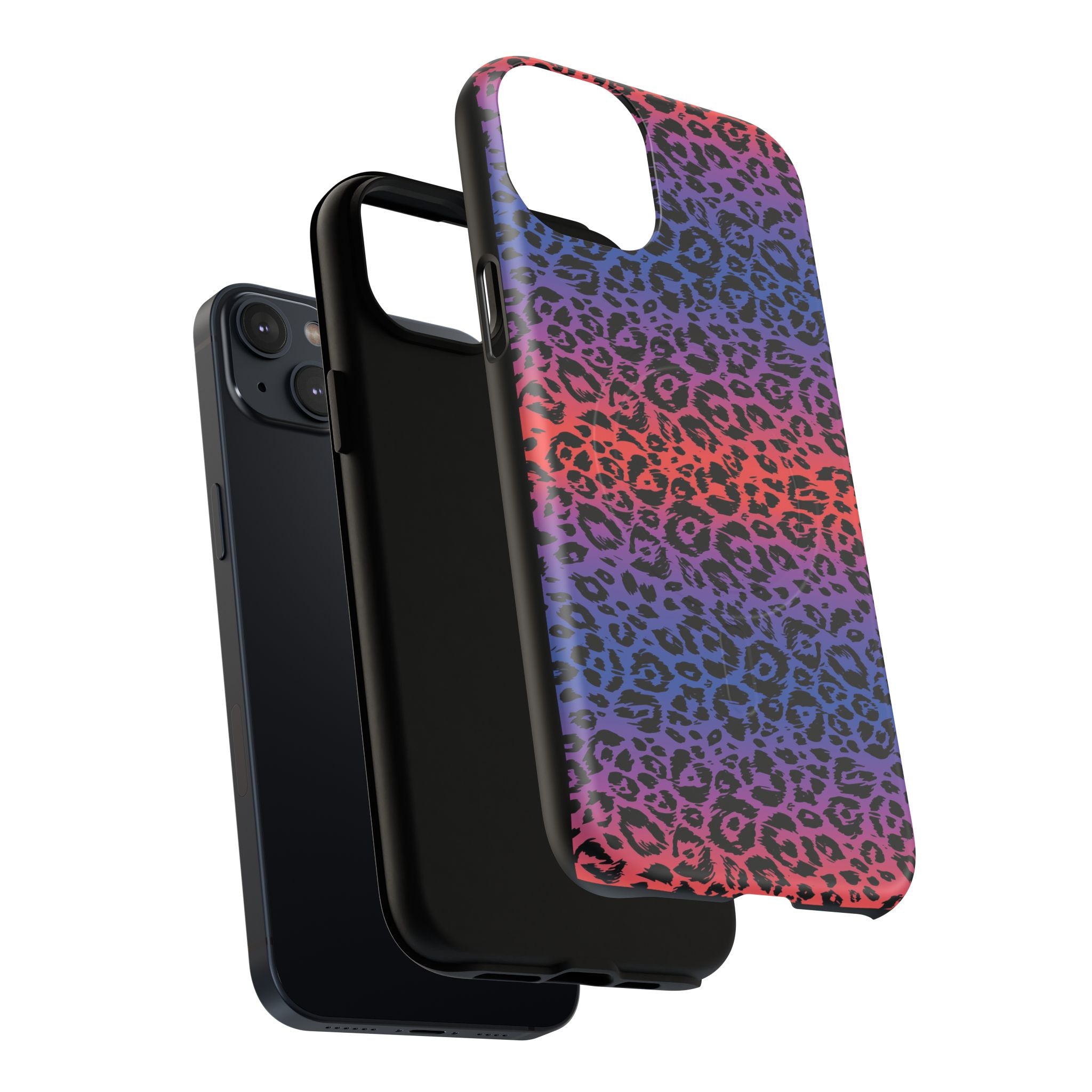 Rainbow Leopard Print Phone Case | Magnetic Tough Case
