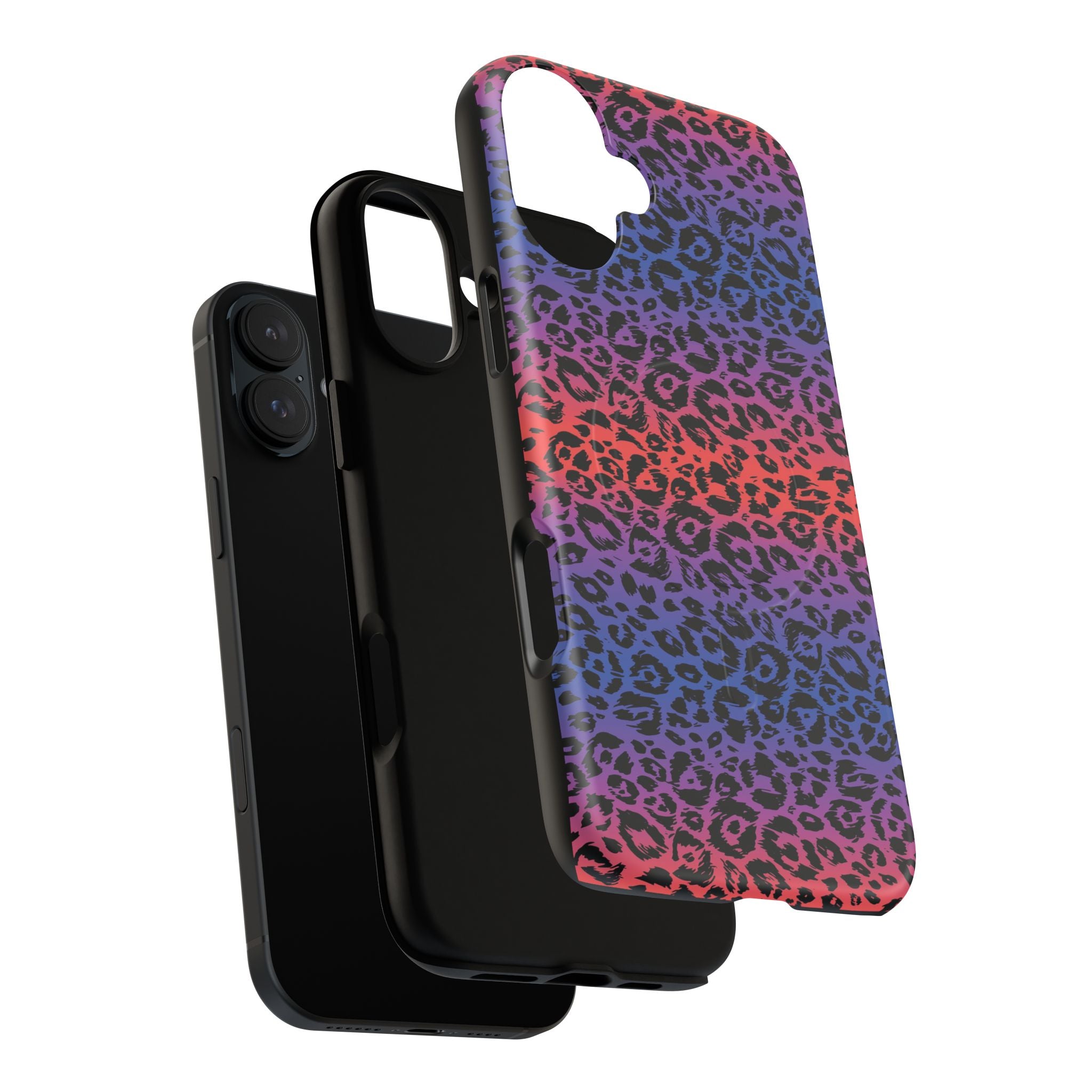 Rainbow Leopard Print Phone Case | Magnetic Tough Case