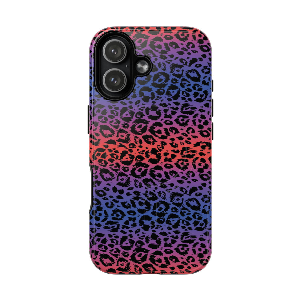 Rainbow Leopard Print Phone Case | Magnetic Tough Case