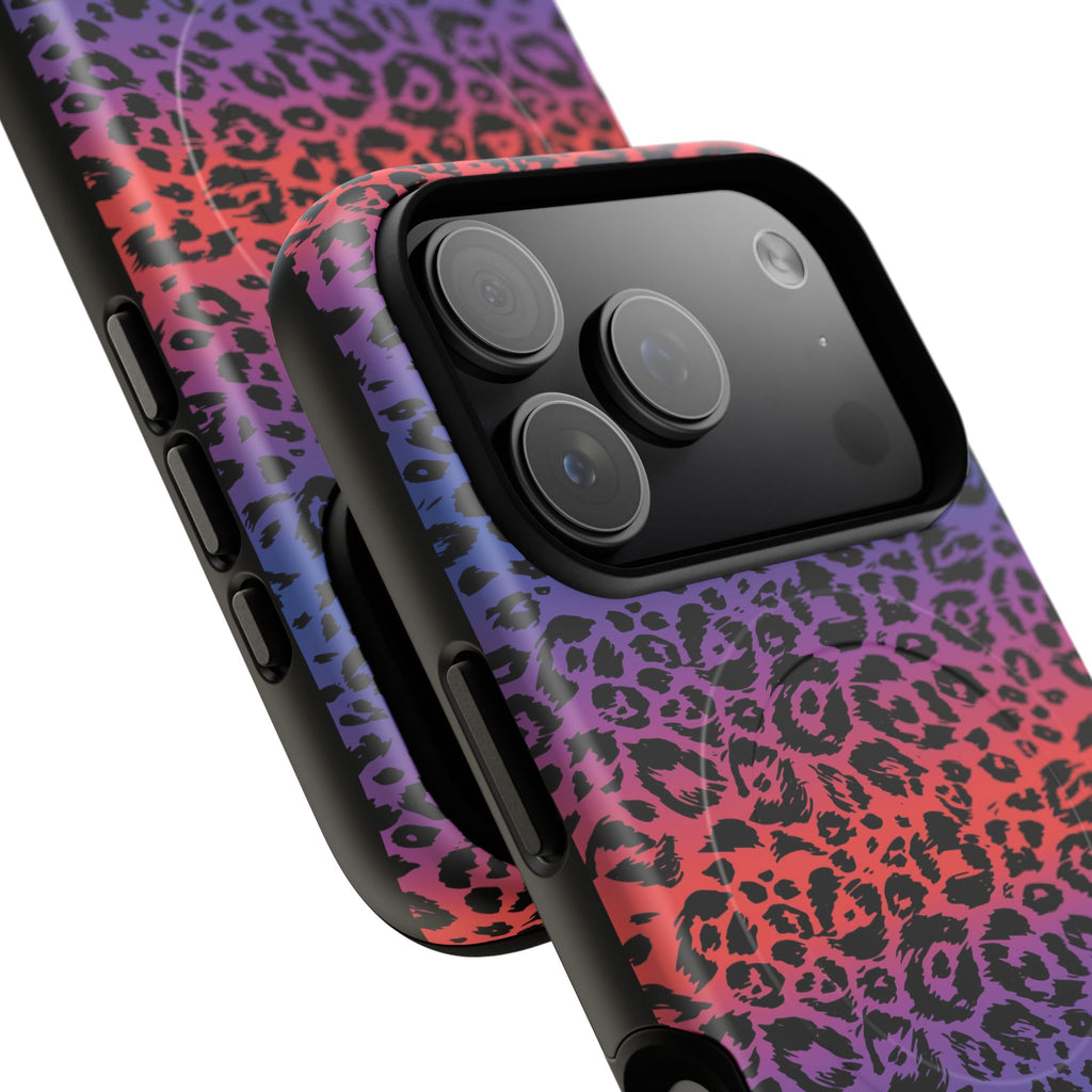 Rainbow Leopard Print Phone Case | Magnetic Tough Case