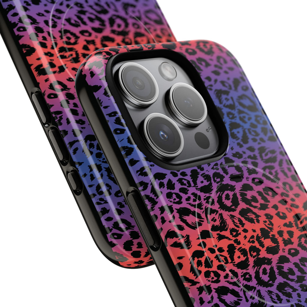Rainbow Leopard Print Phone Case | Magnetic Tough Case
