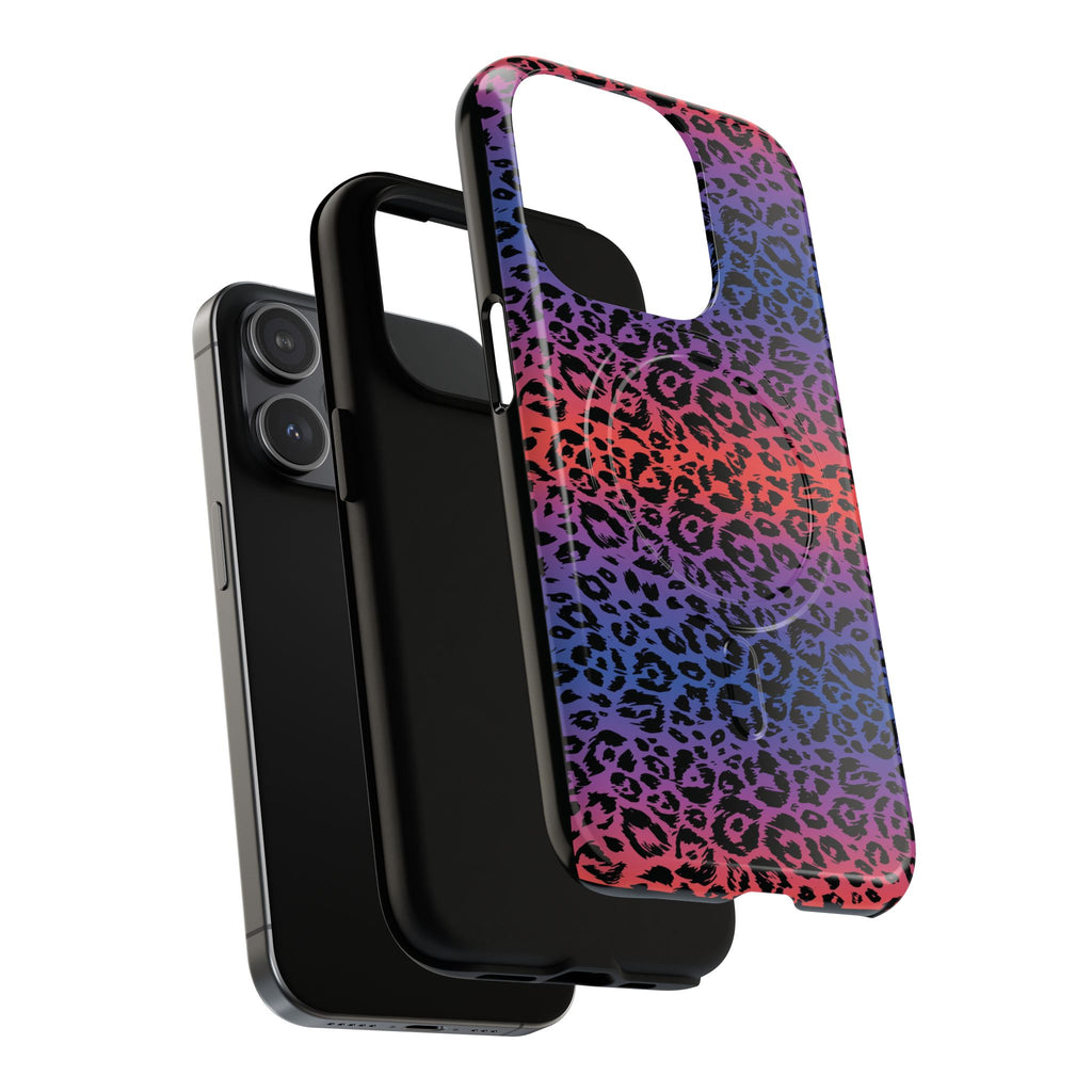 Rainbow Leopard Print Phone Case | Magnetic Tough Case