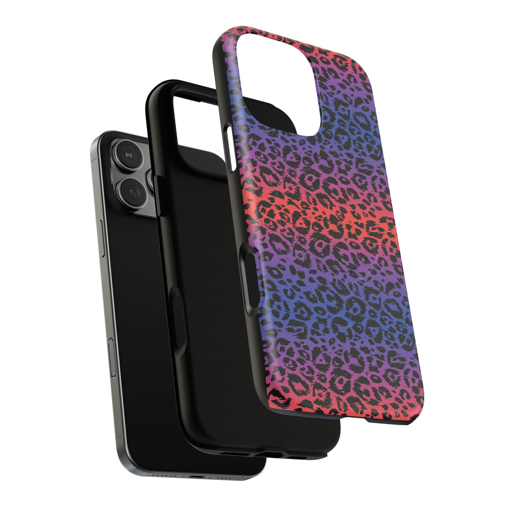 Rainbow Leopard Print Phone Case | Magnetic Tough Case