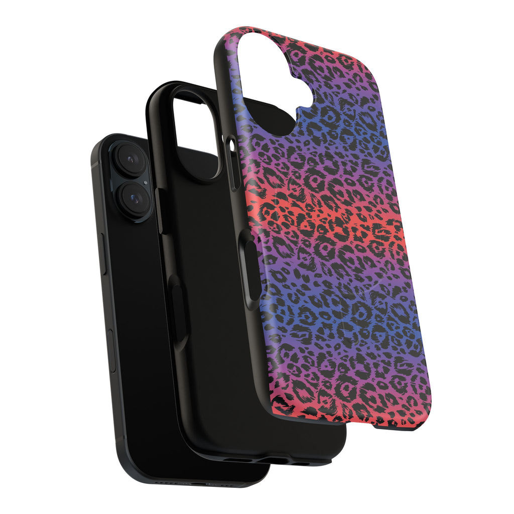 Rainbow Leopard Print Phone Case | Magnetic Tough Case
