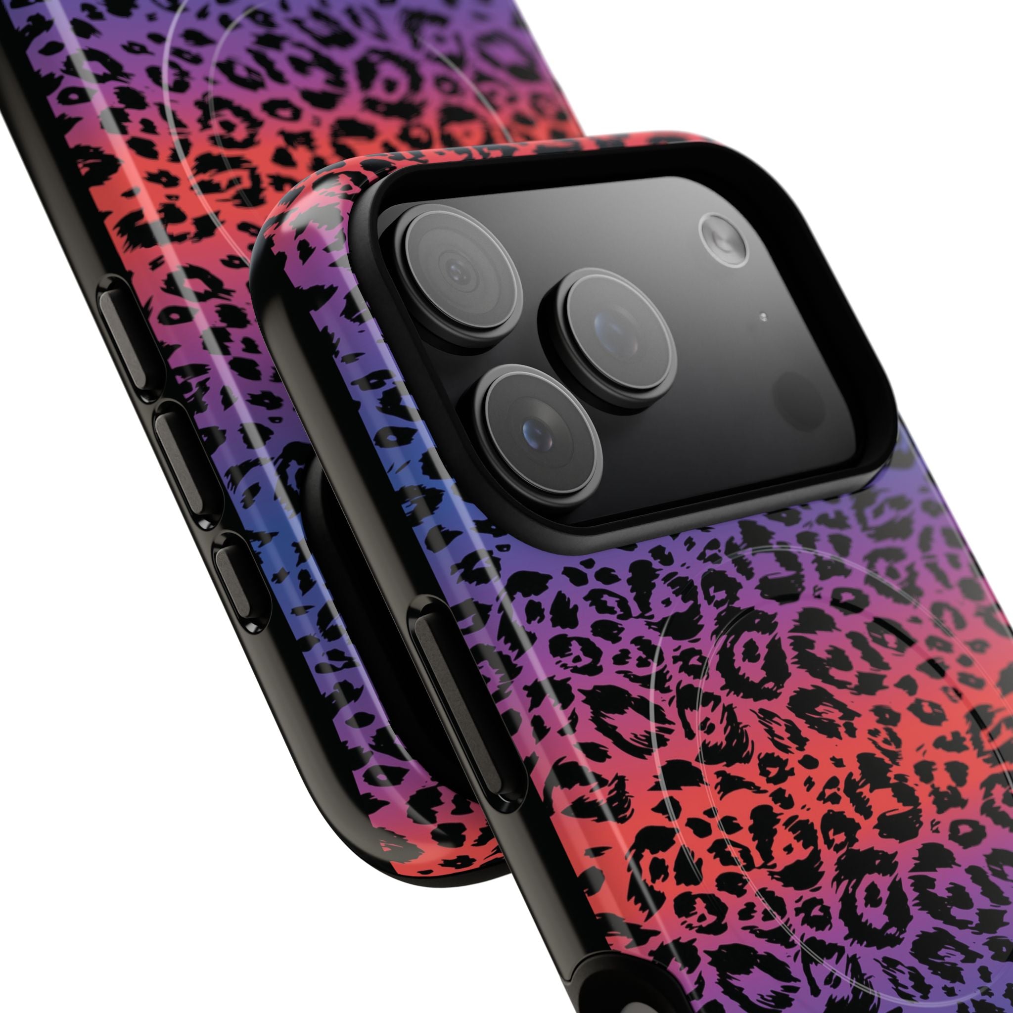 Rainbow Leopard Print Phone Case | Magnetic Tough Case