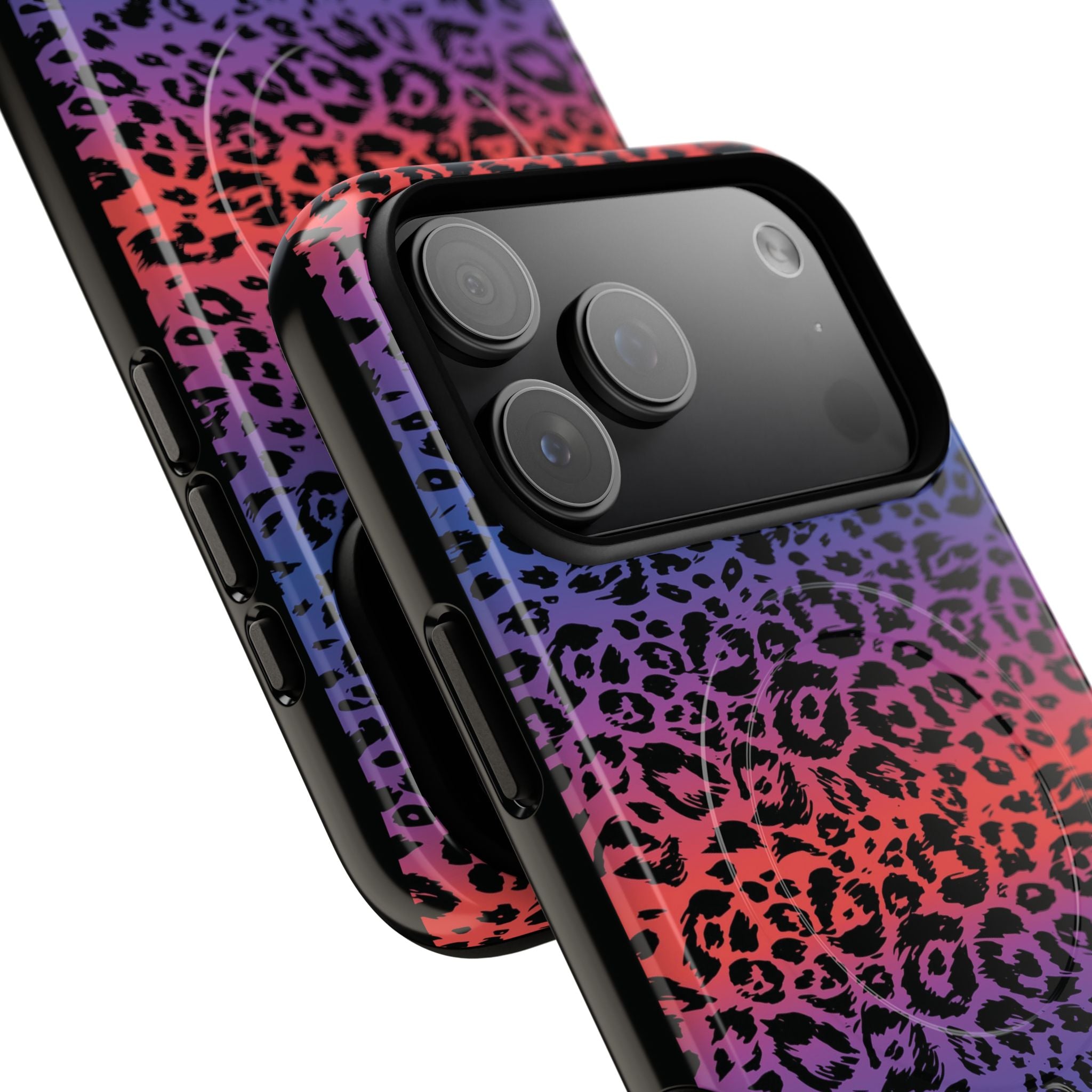 Rainbow Leopard Print Phone Case | Magnetic Tough Case