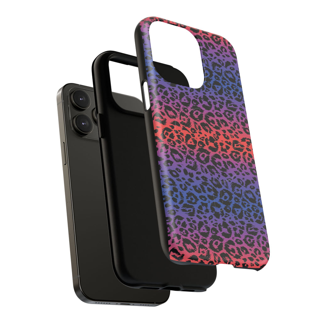 Rainbow Leopard Print Phone Case | Magnetic Tough Case