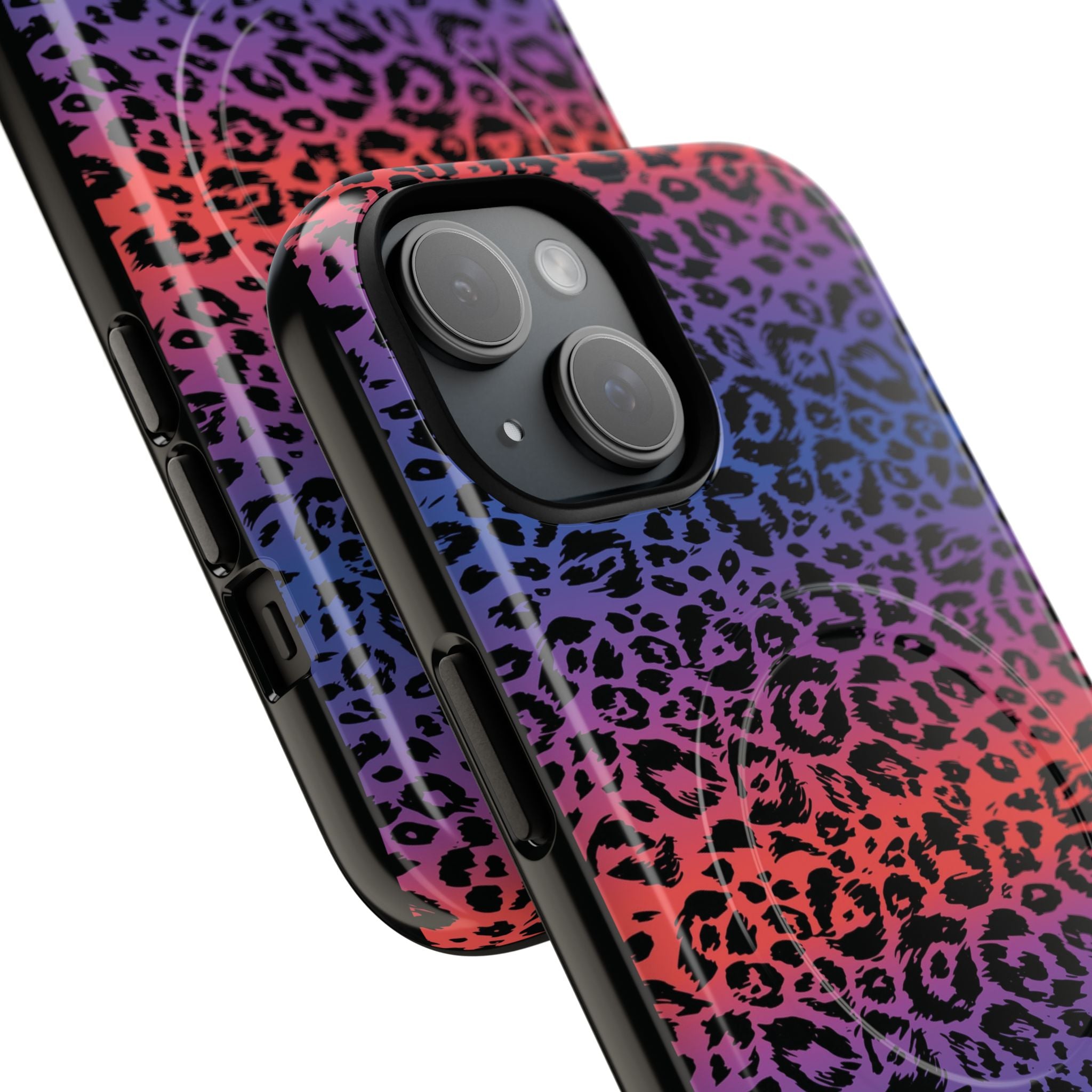 Rainbow Leopard Print Phone Case | Magnetic Tough Case