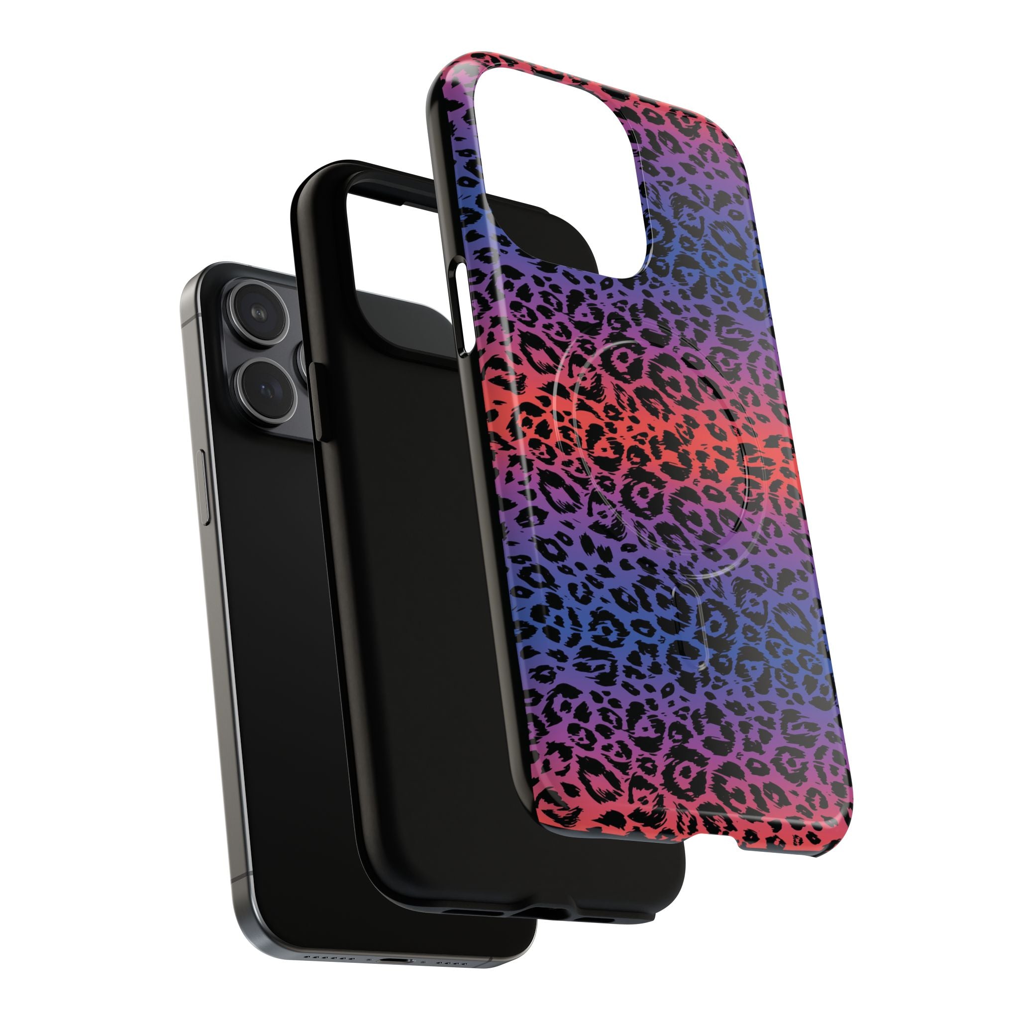 Rainbow Leopard Print Phone Case | Magnetic Tough Case