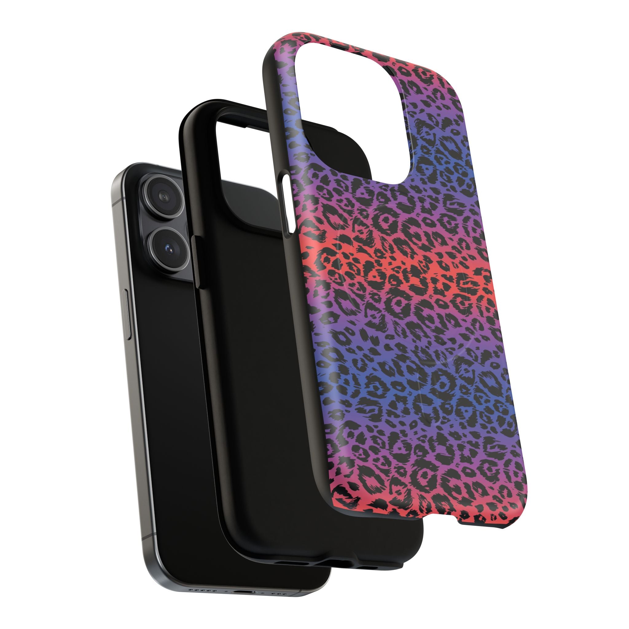 Rainbow Leopard Print Phone Case | Magnetic Tough Case