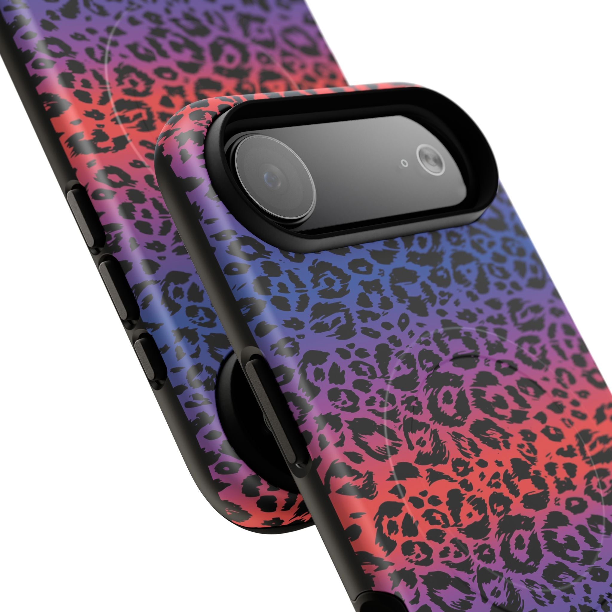 Rainbow Leopard Print Phone Case | Magnetic Tough Case