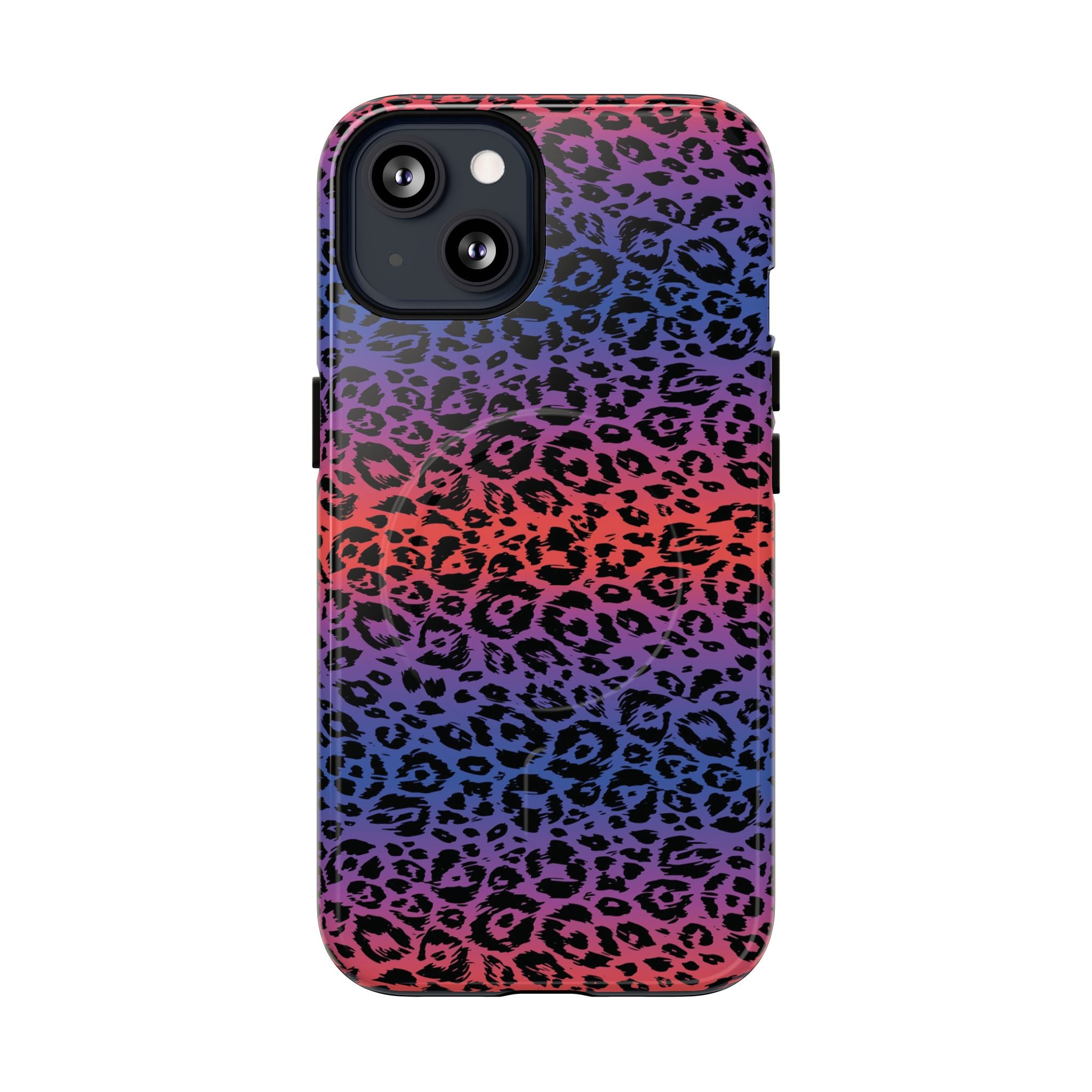 Rainbow Leopard Print Phone Case | Magnetic Tough Case