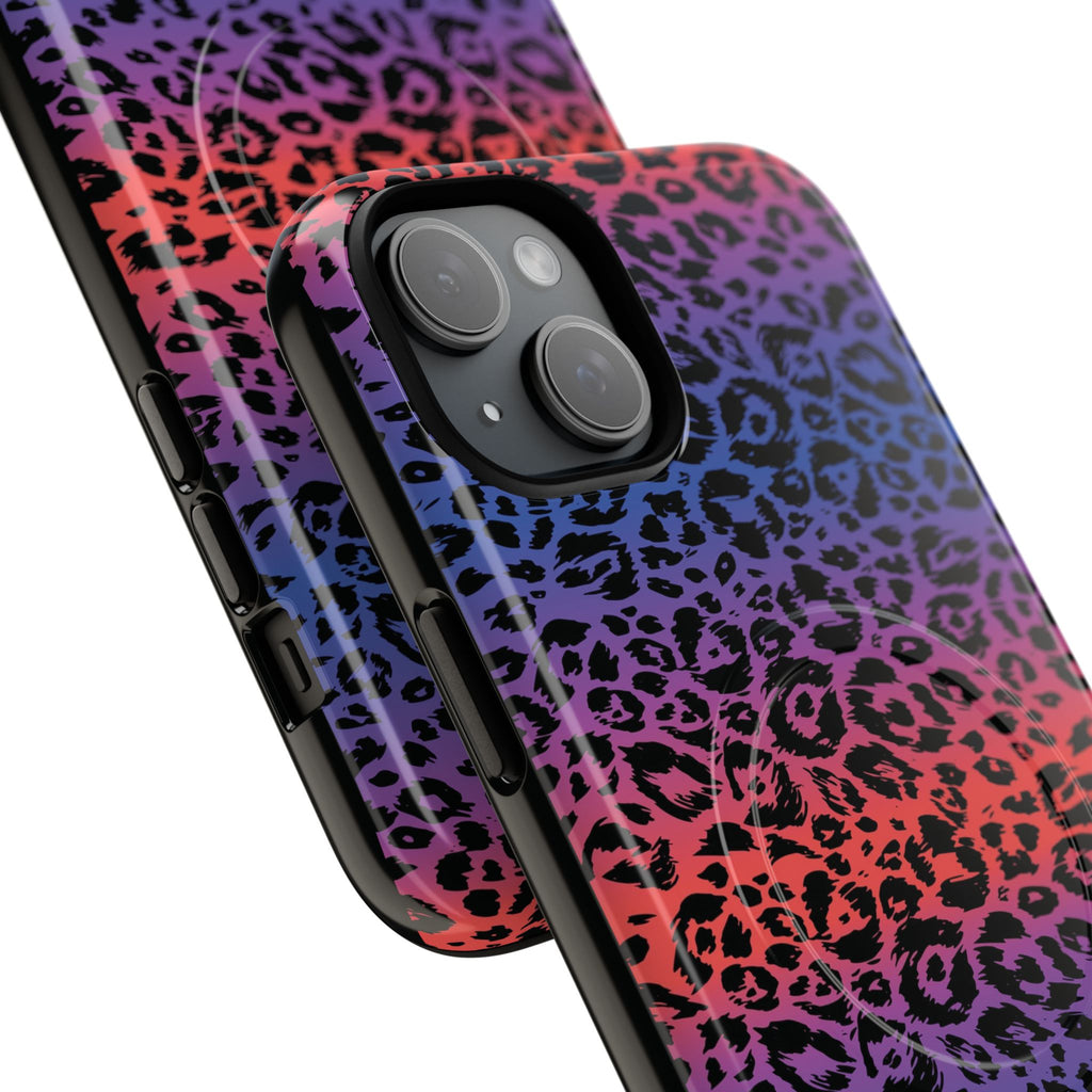 Rainbow Leopard Print Phone Case | Magnetic Tough Case