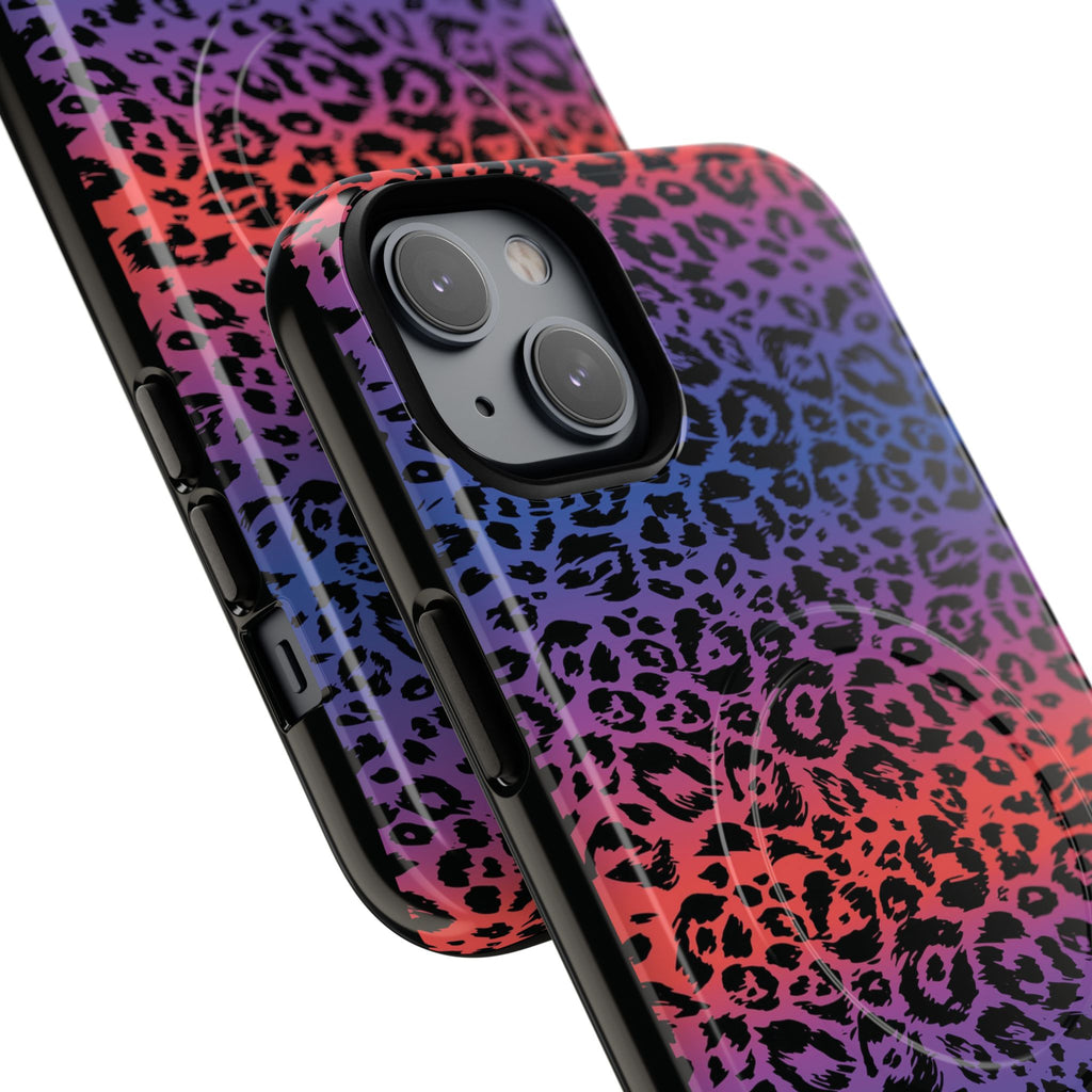Rainbow Leopard Print Phone Case | Magnetic Tough Case