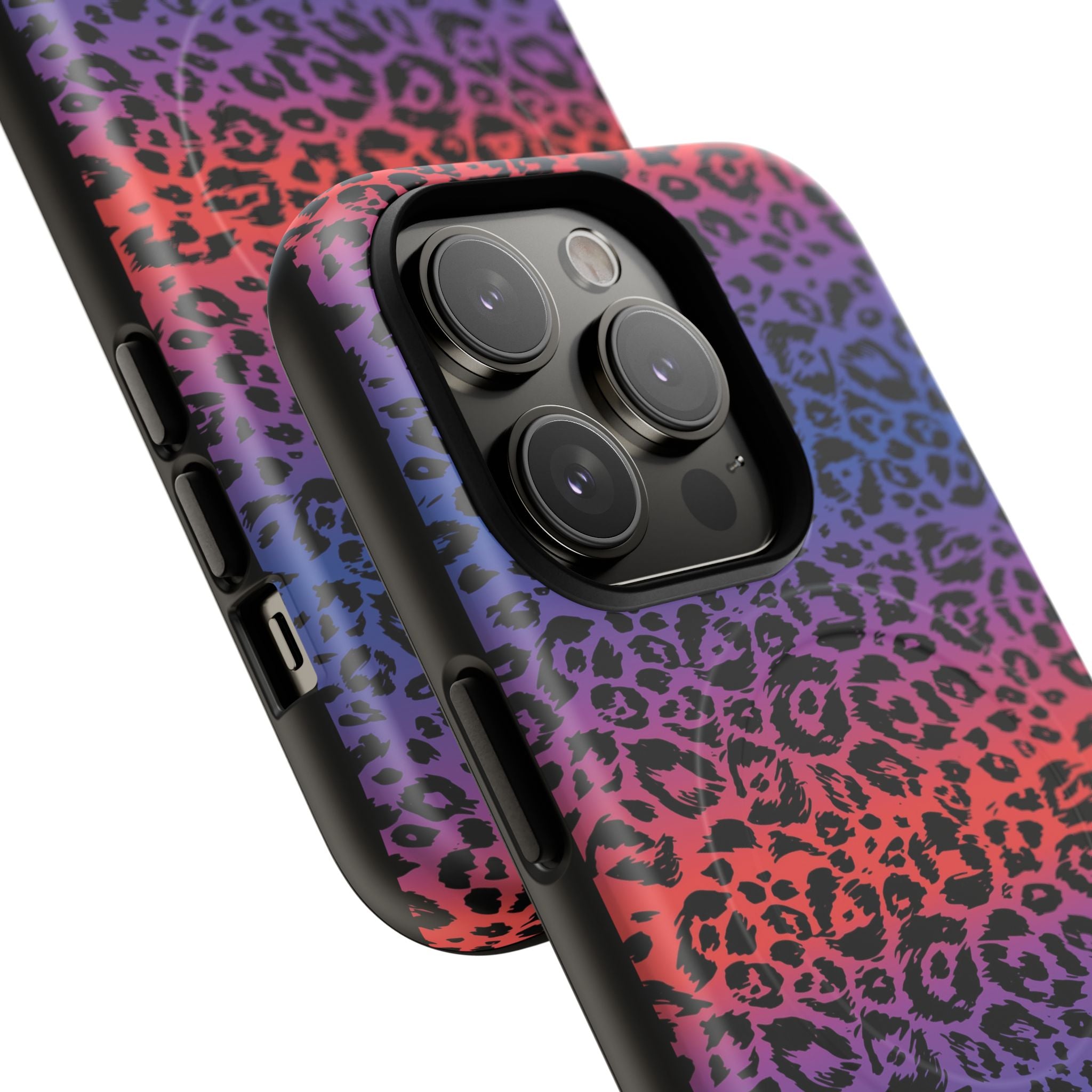 Rainbow Leopard Print Phone Case | Magnetic Tough Case