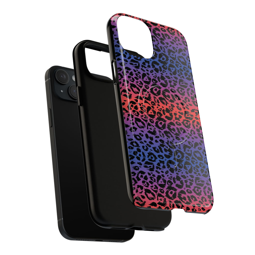 Rainbow Leopard Print Phone Case | Magnetic Tough Case