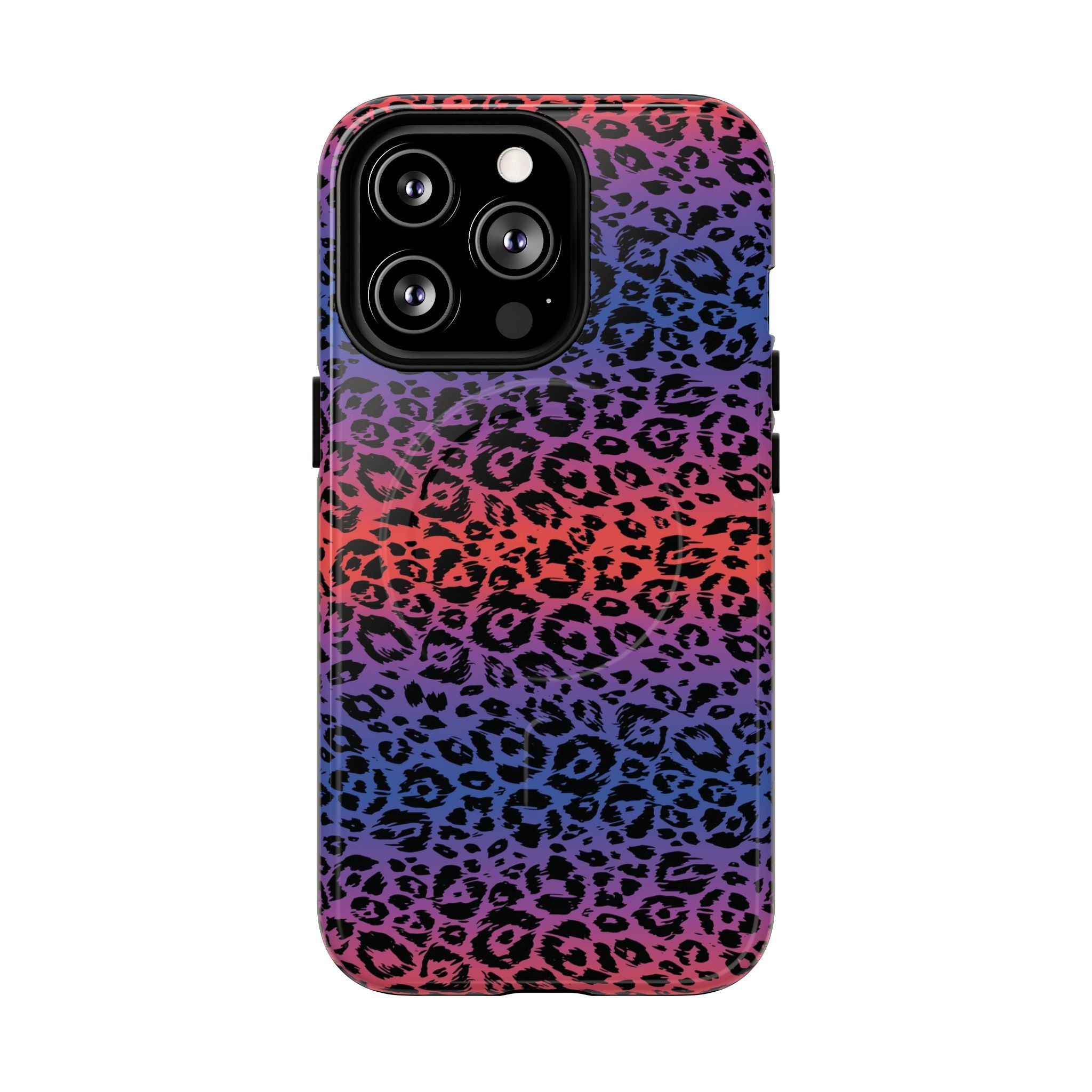Rainbow Leopard Print Phone Case | Magnetic Tough Case