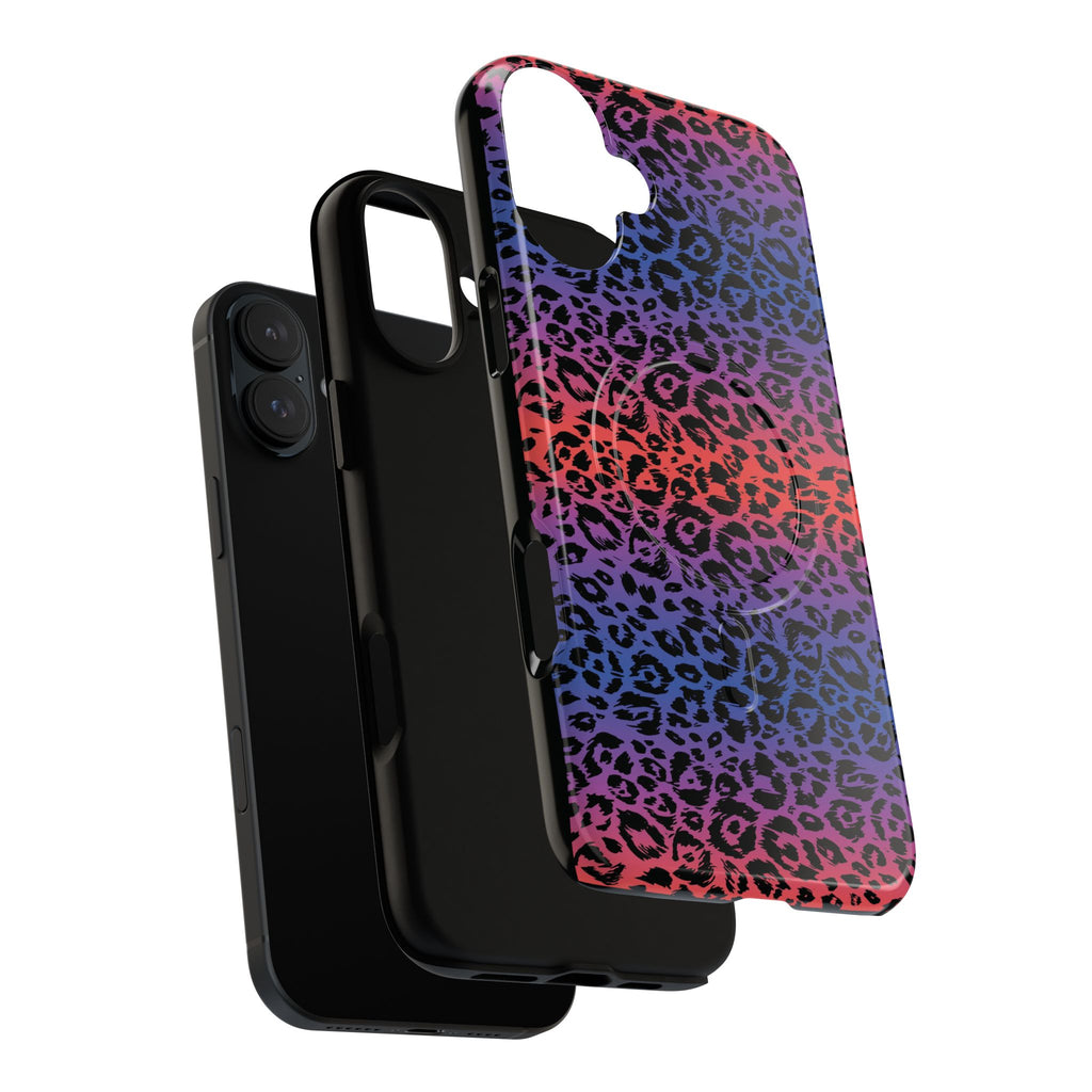 Rainbow Leopard Print Phone Case | Magnetic Tough Case