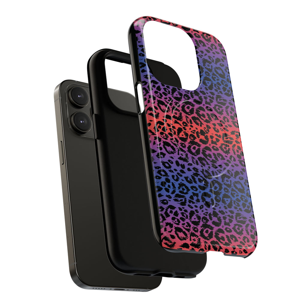 Rainbow Leopard Print Phone Case | Magnetic Tough Case